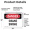 Signmission Crane Swing, 24 in W x Rectangle, Vinyl Decal OS-2PACK-DS-D-1824-L-1757 - alternate 5